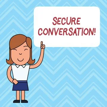 Word writing text Secure Conversation. Business concept for Secured Encrypted Stock Illustration