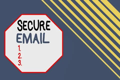 Word writing text Secure Email. Business concept for protect the email content Stockillustratie