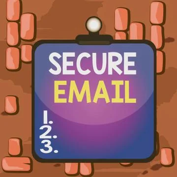 Word writing text Secure Email. Business concept for protect the email content Stock Illustration