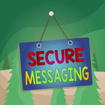 Word writing text Secure Messaging. Business concept for protect critical data Stock Illustration