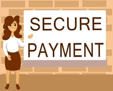 Word writing text Secure Payment. Business concept for Security of Payment Ilustração Stock