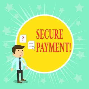 Word writing text Secure Payment. Business concept for webpage where credit card Stockillustratie