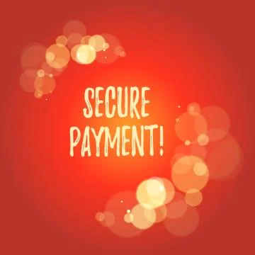 Word writing text Secure Payment. Business concept for webpage where credit card Stockillustratie