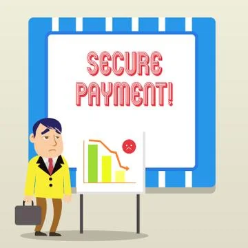 Word writing text Secure Payment. Business concept for webpage where credit card Stockillustratie