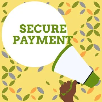 Word writing text Secure Payment. Business concept for Security of Payment Ilustração Stock