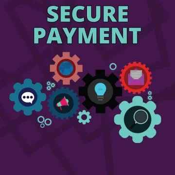 Word writing text Secure Payment. Business concept for Security of Payment Ilustração Stock