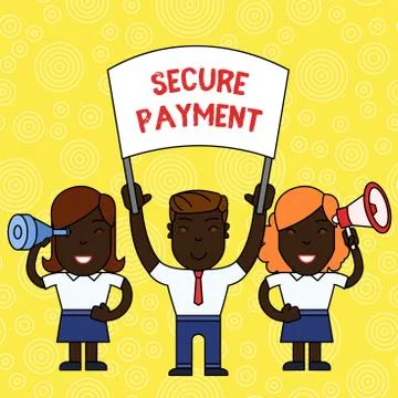 Word writing text Secure Payment. Business concept for Security of Payment Ilustração Stock