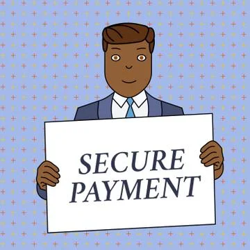 Word writing text Secure Payment. Business concept for Security of Payment Ilustração Stock