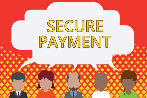 Word writing text Secure Payment. Business concept for Security of Payment Ilustração Stock