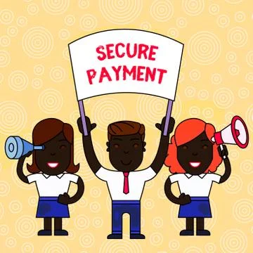 Word writing text Secure Payment. Business concept for Security of Payment Ilustração Stock