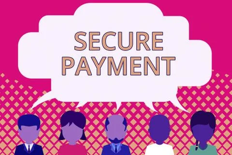 Word writing text Secure Payment. Business concept for Security of Payment Ilustração Stock