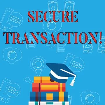 Word writing text Secure Transaction. Business concept for a transaction 스톡 일러스트