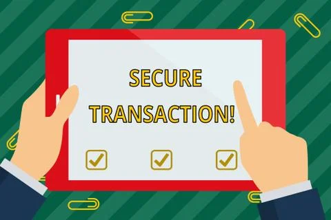 Word writing text Secure Transaction. Business concept for a transaction イラスト素材
