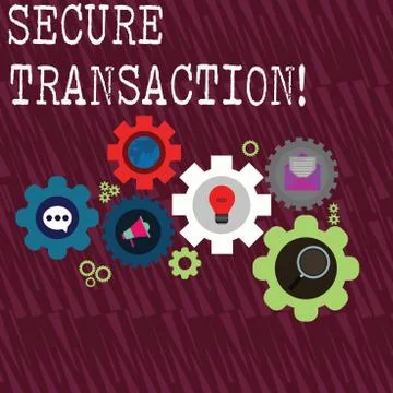Word writing text Secure Transaction. Business concept for a transaction イラスト素材