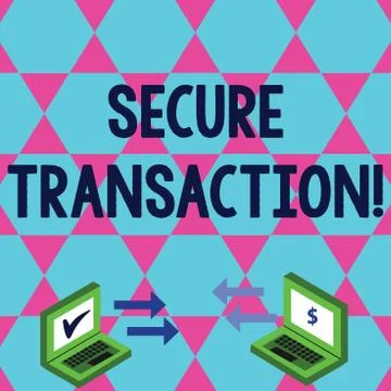 Word writing text Secure Transaction. Business concept for a transaction イラスト素材