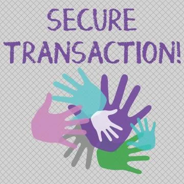 Word writing text Secure Transaction. Business concept for a transaction 스톡 일러스트