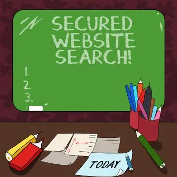 Word writing text Secured Website Search. Business concept for browser and 库存插图