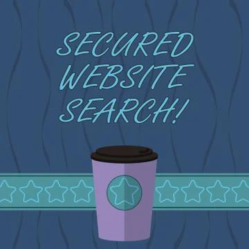 Word writing text Secured Website Search. Business concept for browser and Stock Illustration