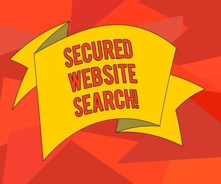 Word writing text Secured Website Search. Business concept for browser and Stock Illustration