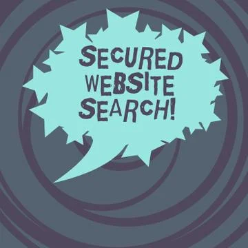 Word writing text Secured Website Search. Business concept for browser and Stock Illustration