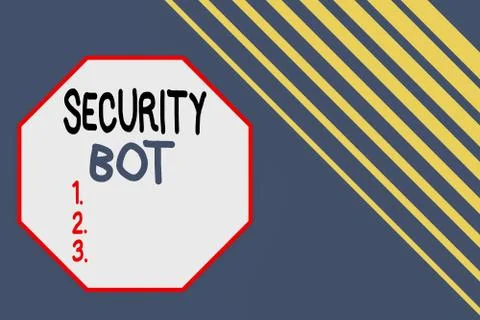 Word writing text Security Bot. Business concept for software that performs an 스톡 일러스트