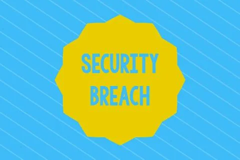 Word writing text Security Breach. Business concept for incident that results in 库存插图