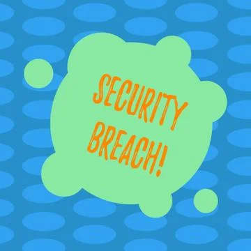 Word writing text Security Breach. Business concept for Unauthorized access to 스톡 일러스트