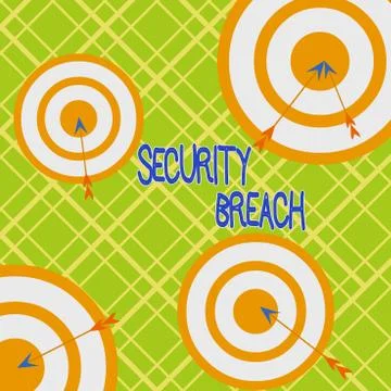 Word writing text Security Breach. Business concept for any incident that Stockillustratie