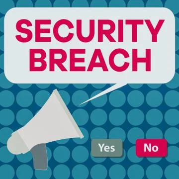 Word writing text Security Breach. Business concept for unauthorized access of Stock Illustration