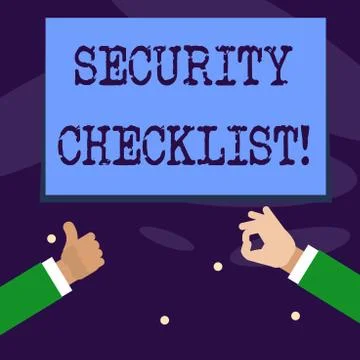 Word writing text Security Checklist. Business concept for list with authorized Stock Illustration