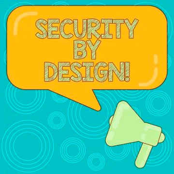 Word writing text Security By Design. Business concept for software has been Stock Illustration