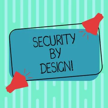 Word writing text Security By Design. Business concept for software has been Stock Illustration