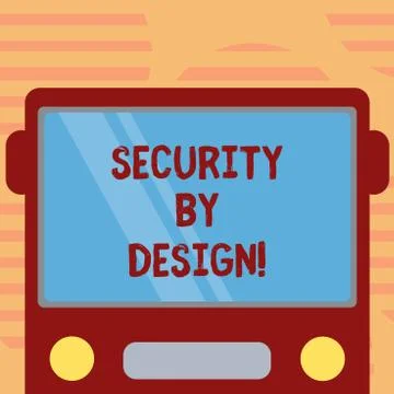 Word writing text Security By Design. Business concept for software has been Illustrazione stock
