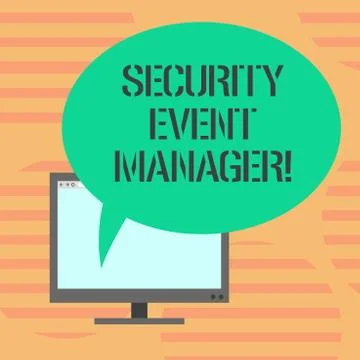 Word writing text Security Event Manager. Business concept for tools used to Ilustração Stock