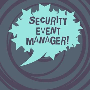 Word writing text Security Event Manager. Business concept for tools used to Ilustração Stock