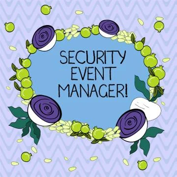 Word writing text Security Event Manager. Business concept for tools used to Ilustração Stock