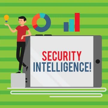 Word writing text Security Intelligence. Business concept for protecting an Stock Illustration