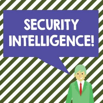 Word writing text Security Intelligence. Business concept for protecting an Illustrazione stock