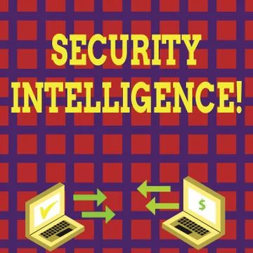 Word writing text Security Intelligence. Business concept for protecting an Stock Illustration