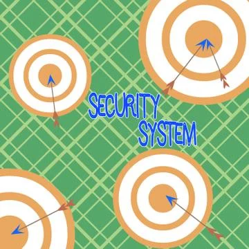 Word writing text Security System. Business concept for system designed to Stockillustratie