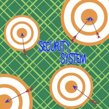 Word writing text Security System. Business concept for system designed to Stockillustratie