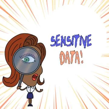 Word writing text Sensitive Data. Business concept for information that is 스톡 일러스트