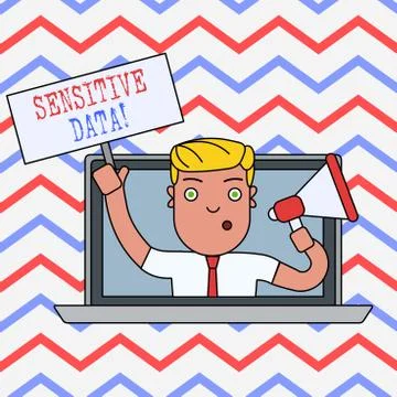 Word writing text Sensitive Data. Business concept for information that is 库存插图