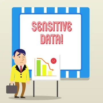 Word writing text Sensitive Data. Business concept for information that is Stock Illustration