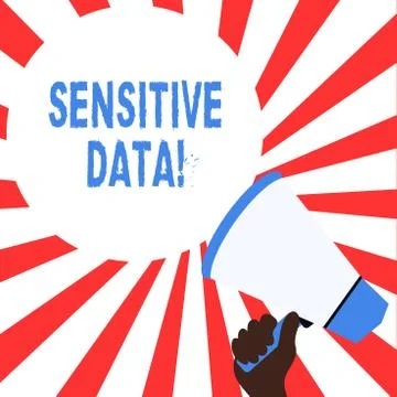 Word writing text Sensitive Data. Business concept for information that is Stock Illustration