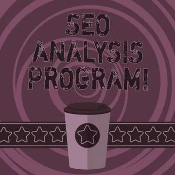Word writing text Seo Analysis Program. Business concept for A tool to use to Stock-Illustration