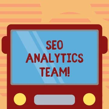 Word writing text Seo Analytics Team. Business concept for showing who make Stock Illustration