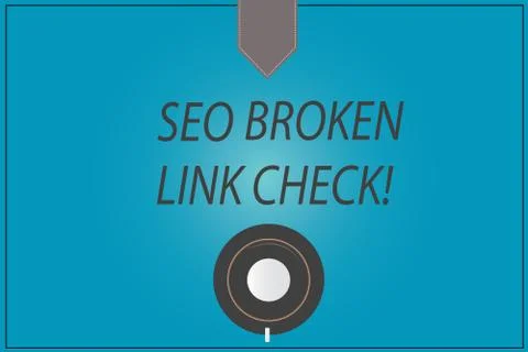 Word writing text Seo Broken Link Check. Business concept for Search engine Illustrazione stock