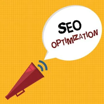 Word writing text Seo Optimization. Business concept for process of affecting 库存插图