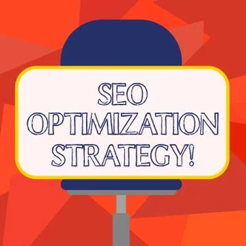 Word writing text Seo Optimization Strategy. Business concept for process of 库存插图